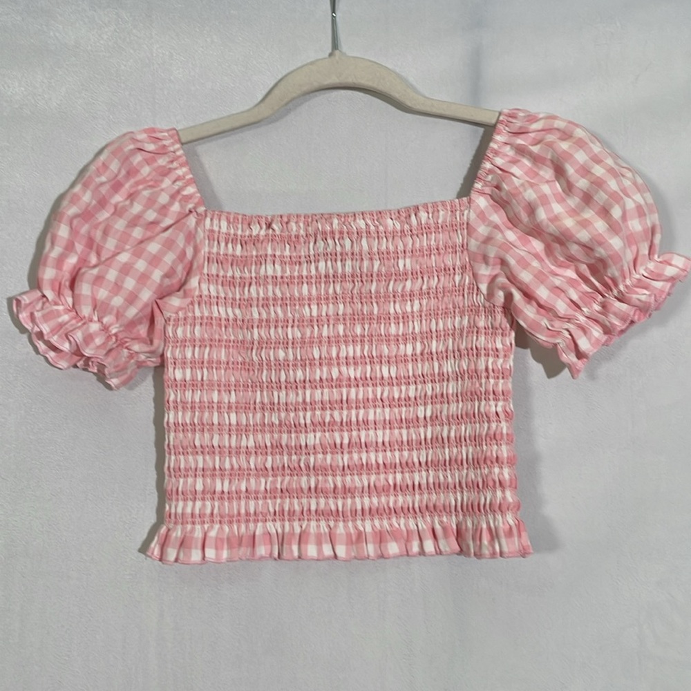Katie J NYC Girl’s Marlee Smocked Top Puff Sleeve Size XL EUC - Picture 3 of 12